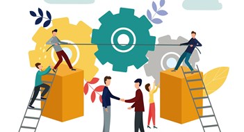 Resolving Conflict in Your HOA Vector illustration, symbol of competition, corporate conflict, tug-of-war, working mechanism. Conflict resolution
